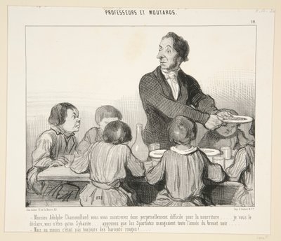 Monsieur Adolphe Chamouillard, du vil derfor vise deg frem. #10 av lærere og hummere av Honoré Daumier