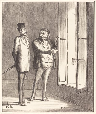 Sir vil ha det bra her... av Honoré Daumier