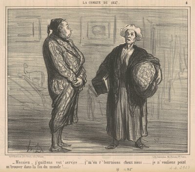 Mossieu, jeg forlater tjenesten din... av Honoré Daumier