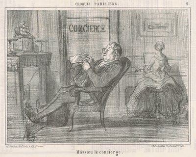Vaktmester Mossie av Honoré Daumier