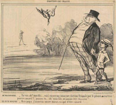 Mr Prudhomme. Du skjønner, Oh! Min sønn ... av Honoré Daumier