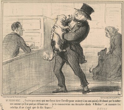Mr Prudhomme...det er ikke jeg som skal lage meg selv... av Honoré Daumier