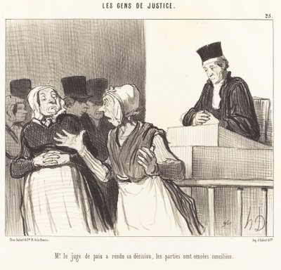 Herr Fredsdommer har avsagt sin avgjørelse... av Honoré Daumier