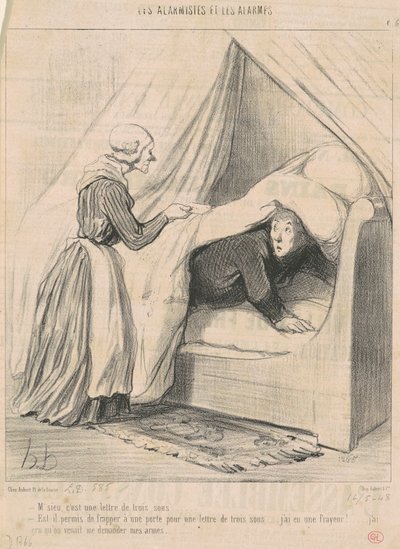 Sir, det er et brev på tre cent... av Honoré Daumier