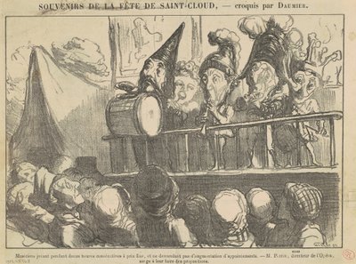 Musikere som spiller i tolv timer... av Honoré Daumier