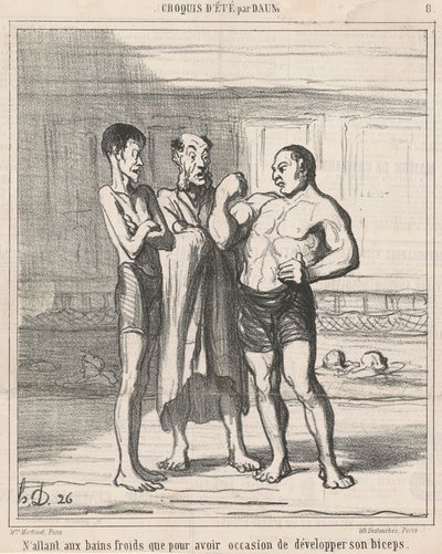 Går bare i kaldt bad... av Honoré Daumier