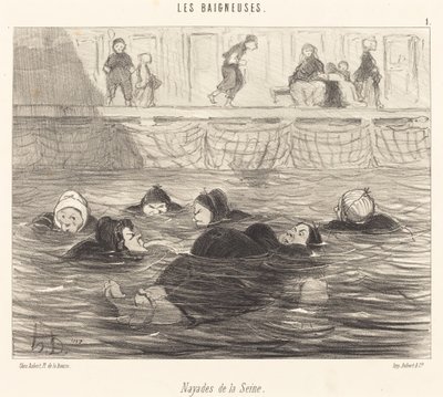 Nayades de la Seine (Sea-nymfene) av Honoré Daumier