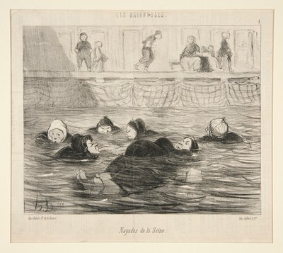 Nayades of the Seine, fra Les Baigneuses av Honoré Daumier