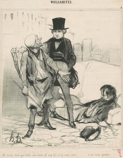 Ikke la vennen din være i denne tilstanden! av Honoré Daumier