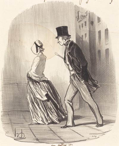 Nei, frue, jeg vil ikke forlate deg... av Honoré Daumier