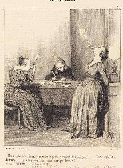 Her er vi... gjenforent for å skrive det første nummeret... av Honoré Daumier