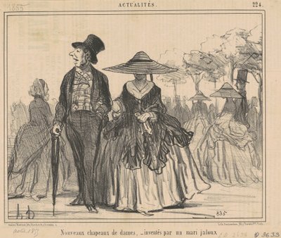 Nye damehatter... av Honoré Daumier