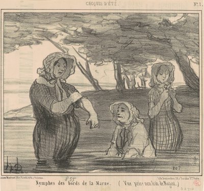 Nymfer av kysten av marene av Honoré Daumier