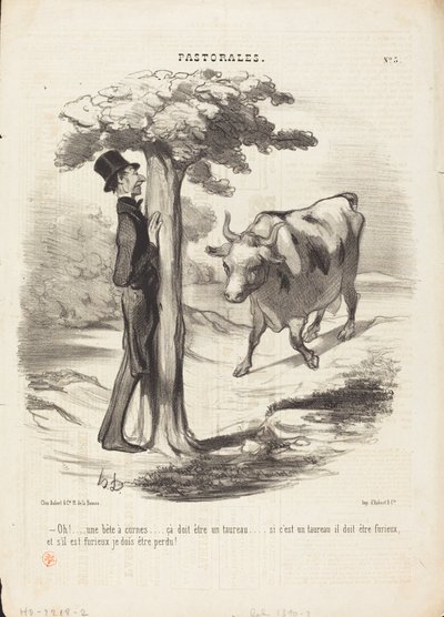 Å! ... et hornbeist ... av Honoré Daumier