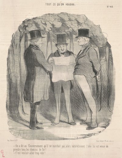 Regjeringen ble fortalt at det ikke fungerte... av Honoré Daumier