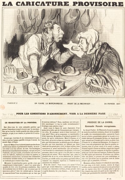 Vi lukter varene... før vi mekaniserer dem!... av Honoré Daumier
