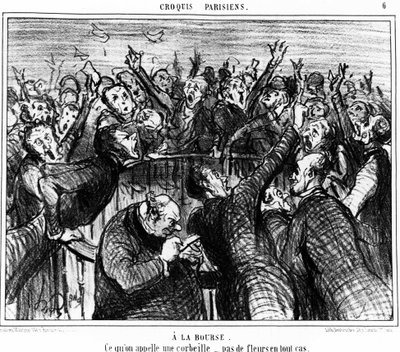 På vesken, Det som kalles en kurv, ingen blomster i alle fall: serie karikaturer på vesken til Honore Daumier (1808-1879). “Charivari” av Honoré Daumier