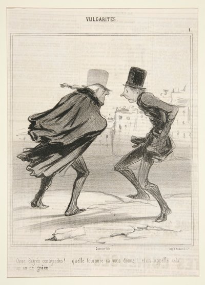 Elleve grader Celsius! av Honoré Daumier