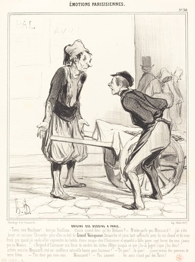 Opprinnelsen til Bedoinene i Paris av Honoré Daumier