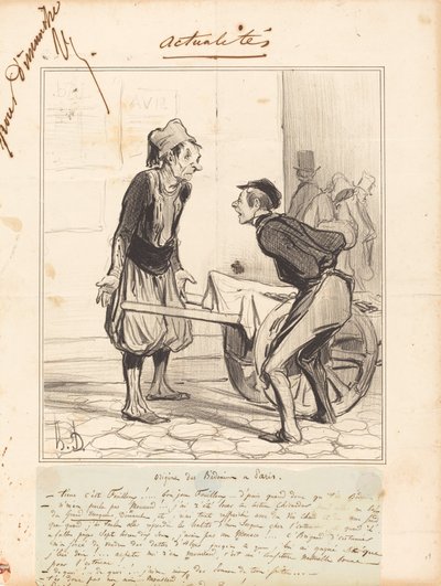 Opprinnelsen til Bedoinene i Paris av Honoré Daumier