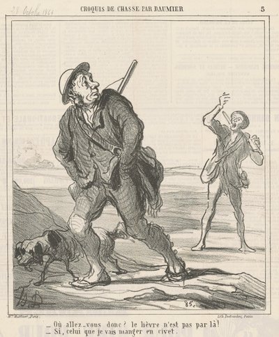 Hvor skal du? av Honoré Daumier