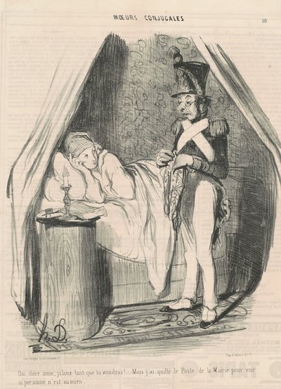Ja, kjære venn, sjalu så mye du vil!... av Honoré Daumier