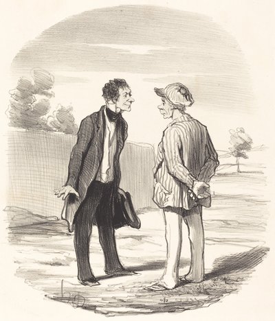 Ja, Monsieur Gimblet, orden vil ikke bli... gjenopprettet... av Honoré Daumier