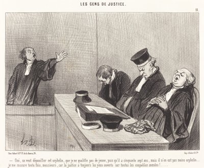 Ja, vi ønsker å rane denne foreldreløse... av Honoré Daumier