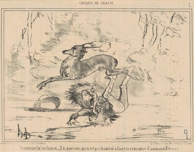 Åpning av jakten av Honoré Daumier