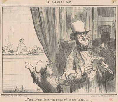 Pappa... så kom og se hva som er... av Honoré Daumier
