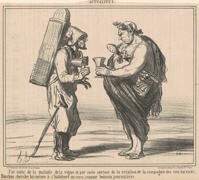 Som et resultat av vintreet sykdom av Honoré Daumier