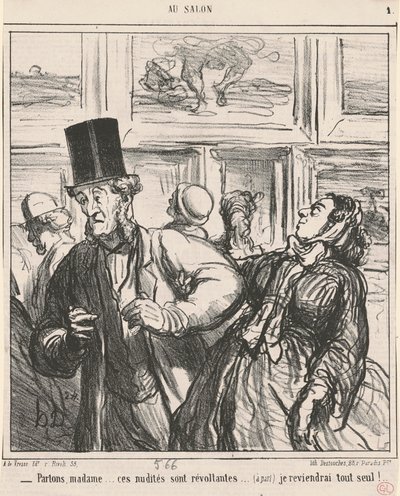 La oss snakke, madame... disse nakenhetene er opprørende... av Honoré Daumier