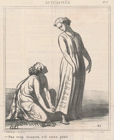 Ikke for kort, takk. av Honoré Daumier