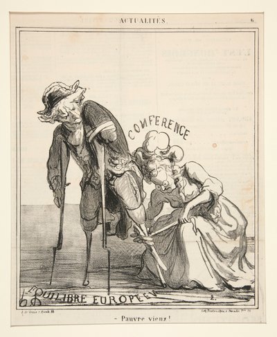 Stakkars gamle mann!, fra Actualites av Honoré Daumier