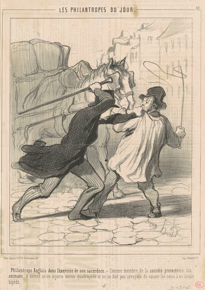 Engelsk filantrop i øvelsen ... av Honoré Daumier