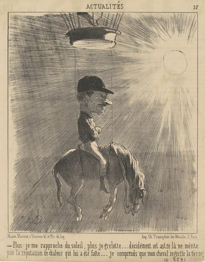 Jo nærmere jeg kommer solen... av Honoré Daumier