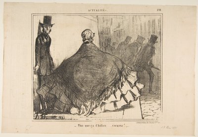 Mer enn det dballon...unnskyldninger!, fra Actualités, publisert i Le Charivari, juni..., 13. juni 1855. av Honoré Daumier