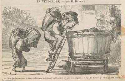 Bærer sånne laster, da klokken seks... av Honoré Daumier
