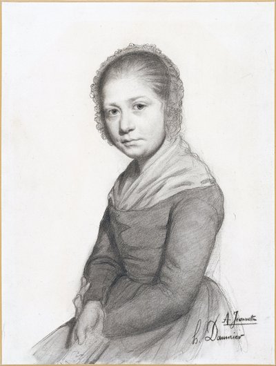 Portrett av en jente (Jeannette) av Honoré Daumier