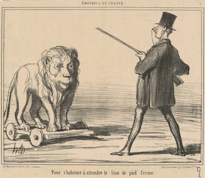 For at innbyggeren skal vente på løven... av Honoré Daumier