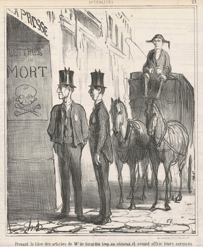 Tar tittelen... til Mr de Girardin for alvorlig... av Honoré Daumier