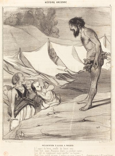 Presentasjon av Ulysse til Nausica av Honoré Daumier