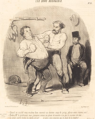 Når du i samfunnet ønsker å motta et... slag... av Honoré Daumier