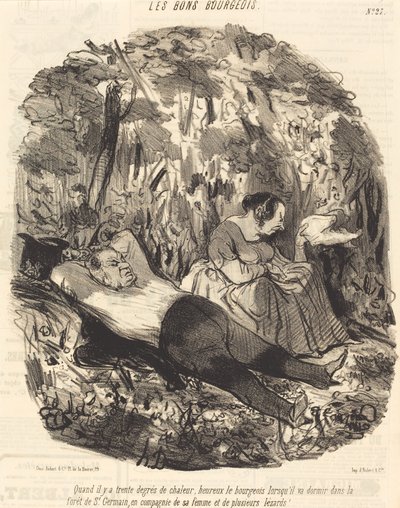 Når det er tretti grader varmt... av Honoré Daumier