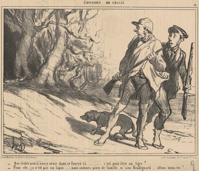Hva i all verden kan det være i det kratt? ... av Honoré Daumier