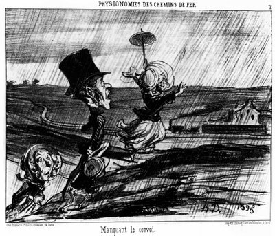 Jernbanefysiognomier. Mangler konvoien: serie tegneserier på jernbanene til Honore Daumier (1808-1879). “Charivari” av Honoré Daumier