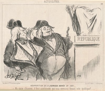 Gjenopptreden av Golden Youth i 1851 av Honoré Daumier