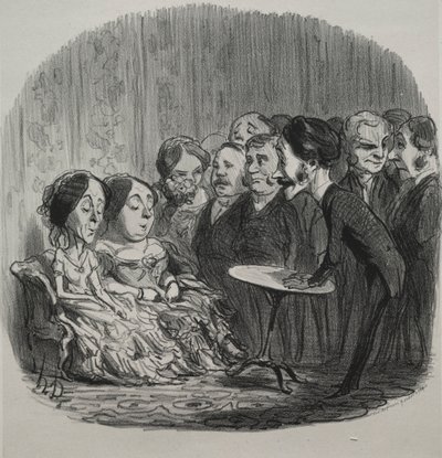 Rapping Spirits, 1851. av Honoré Daumier