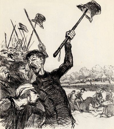 Ratapoil og hans stab: Lenge leve keiseren!, 1851. av Honoré Daumier