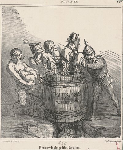 Fornyede små danaider av Honoré Daumier